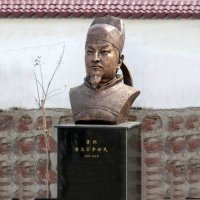 李世民铸铜头像肖像雕塑