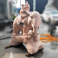 居家石雕大象-大象雕塑身体
