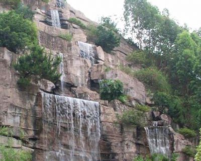 景区园林大型流水瀑布人造假山