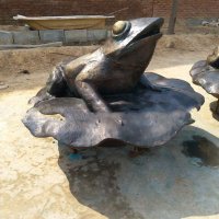 铜雕青蛙喷水雕塑