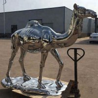镜面骆驼不锈钢雕塑