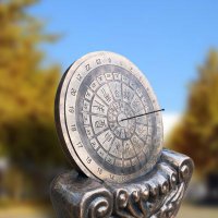 铸铜日晷雕塑-汉白玉石雕日晷