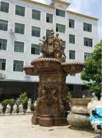 喷泉铸铜雕塑-花园石雕喷泉
