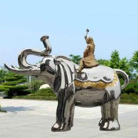 景观大象不锈钢雕塑