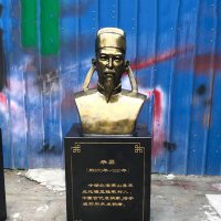 毕升仿铜头像雕塑-中国历史名人古代著名科学家雕像