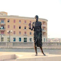 古希腊哲学家阿基米德铜雕像-广场世界名人雕塑