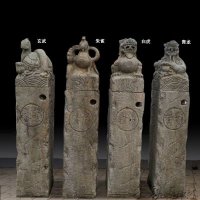 四神兽拴马桩石雕