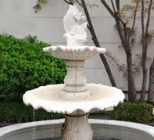 家庭石雕喷泉-欧式喷泉人物雕塑