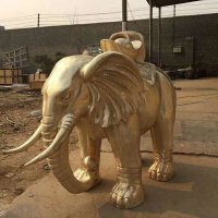 黄铜大象雕塑-石雕大象人