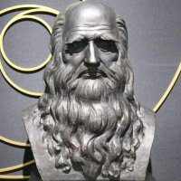 达芬奇肖像铜雕头像