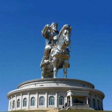 不锈钢成吉思汗雕像-大型景区景点广场人物雕塑