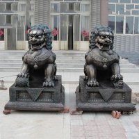 故宫狮子雕塑-抽象城市雕塑狮子