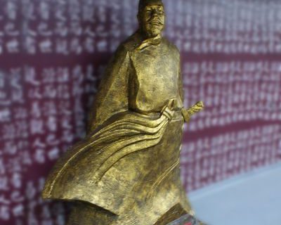 铸铜颜真卿雕像-中国古代名人著名书法家雕塑