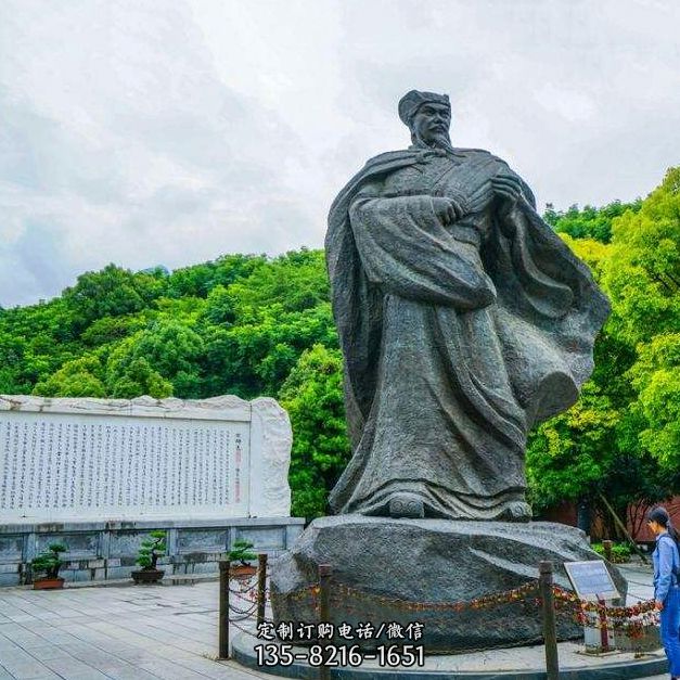 三国名人诸葛亮雕塑-公园景区历史名人雕塑