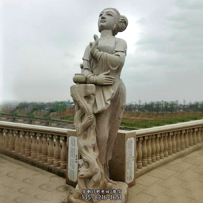 大理石貂蝉塑像-公园广场中国古代四大美女雕塑