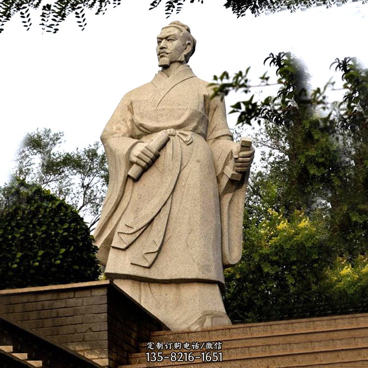 历史名人荆轲砂岩石雕塑像