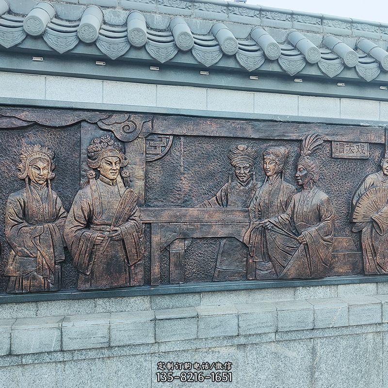 古文化铜雕浮雕墙