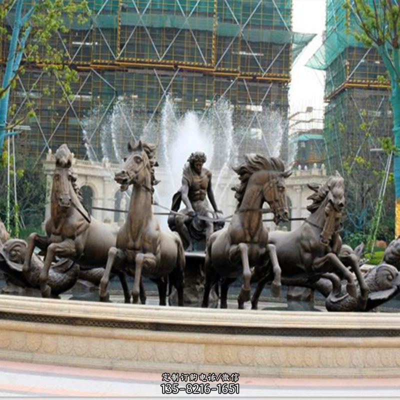 阿波罗战车水景喷泉装饰景观雕塑