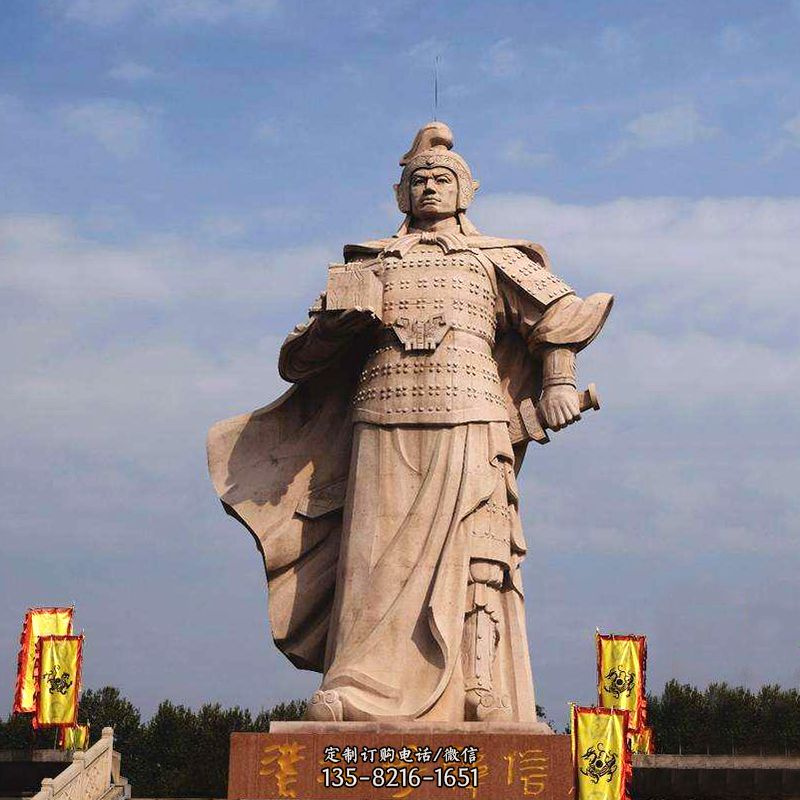 中国历史名人神帅韩信石雕景观塑像