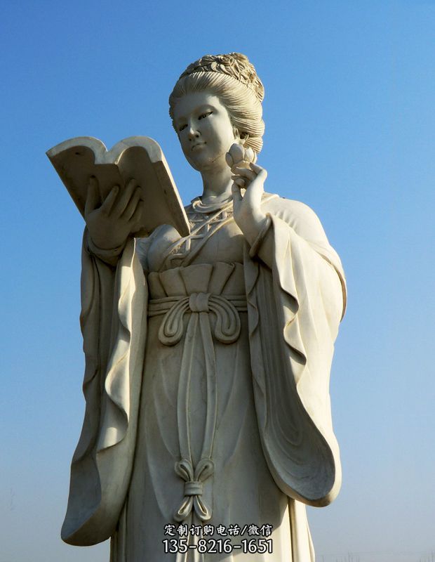 十二花神之十一月山茶花王昭君汉白玉古代美女雕像图片