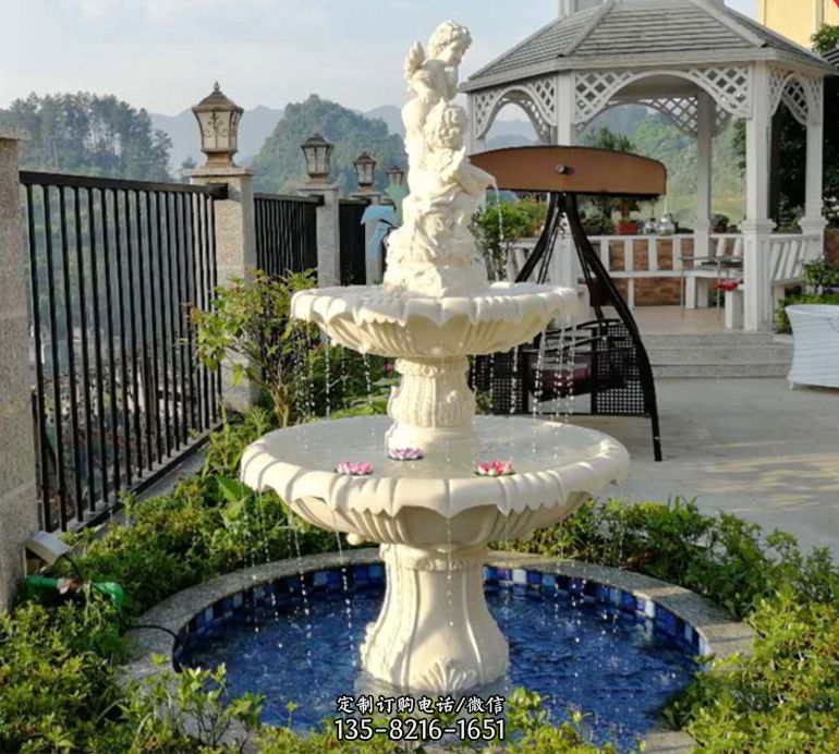 石雕喷泉水池-纪念性雕塑喷泉