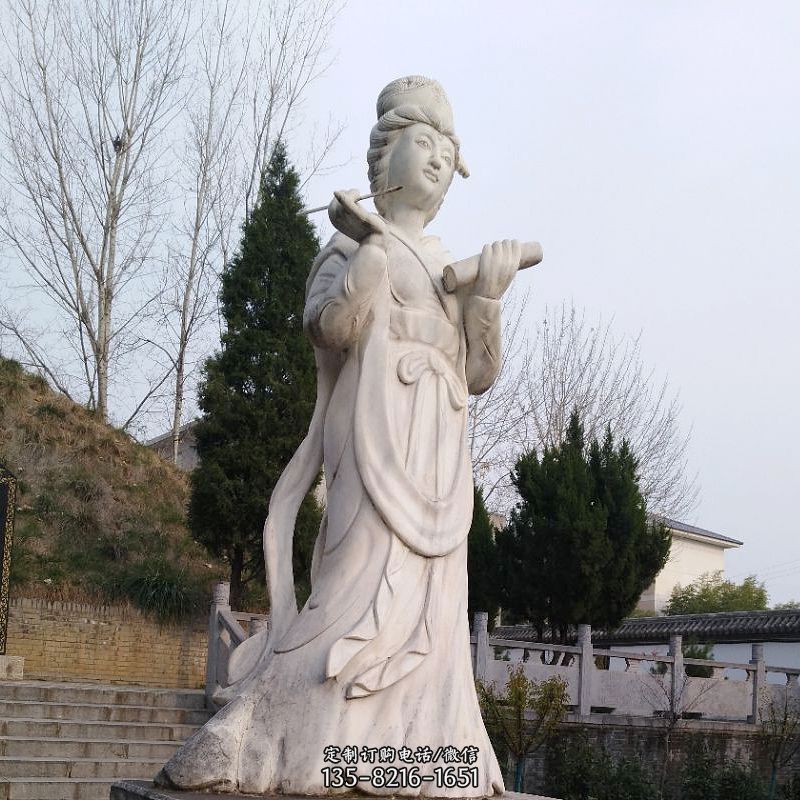 蔡文姬石雕塑像-景区园林古代著名人物才女文学家雕塑