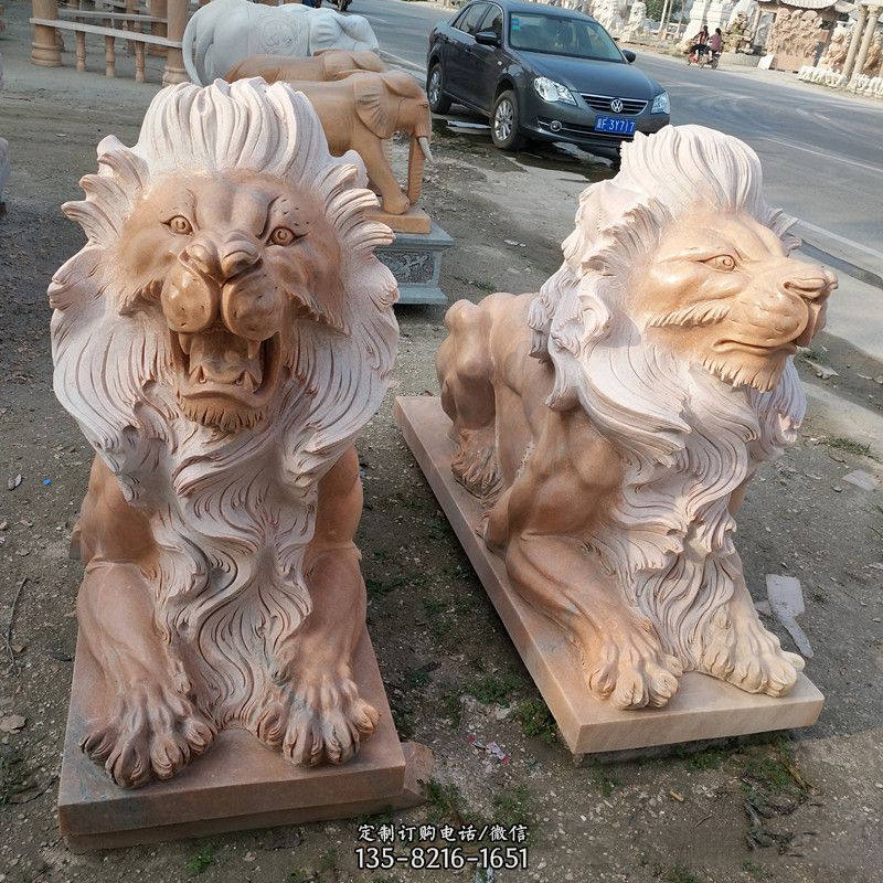 港币狮子爬狮雕塑