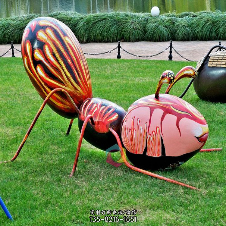 彩绘蚂蚁公园摆件雕塑