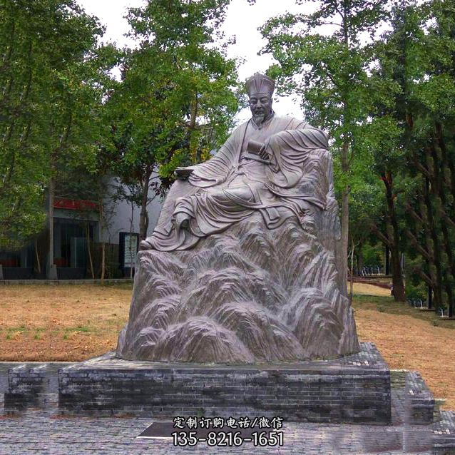 欧阳修公园名人铜雕塑像