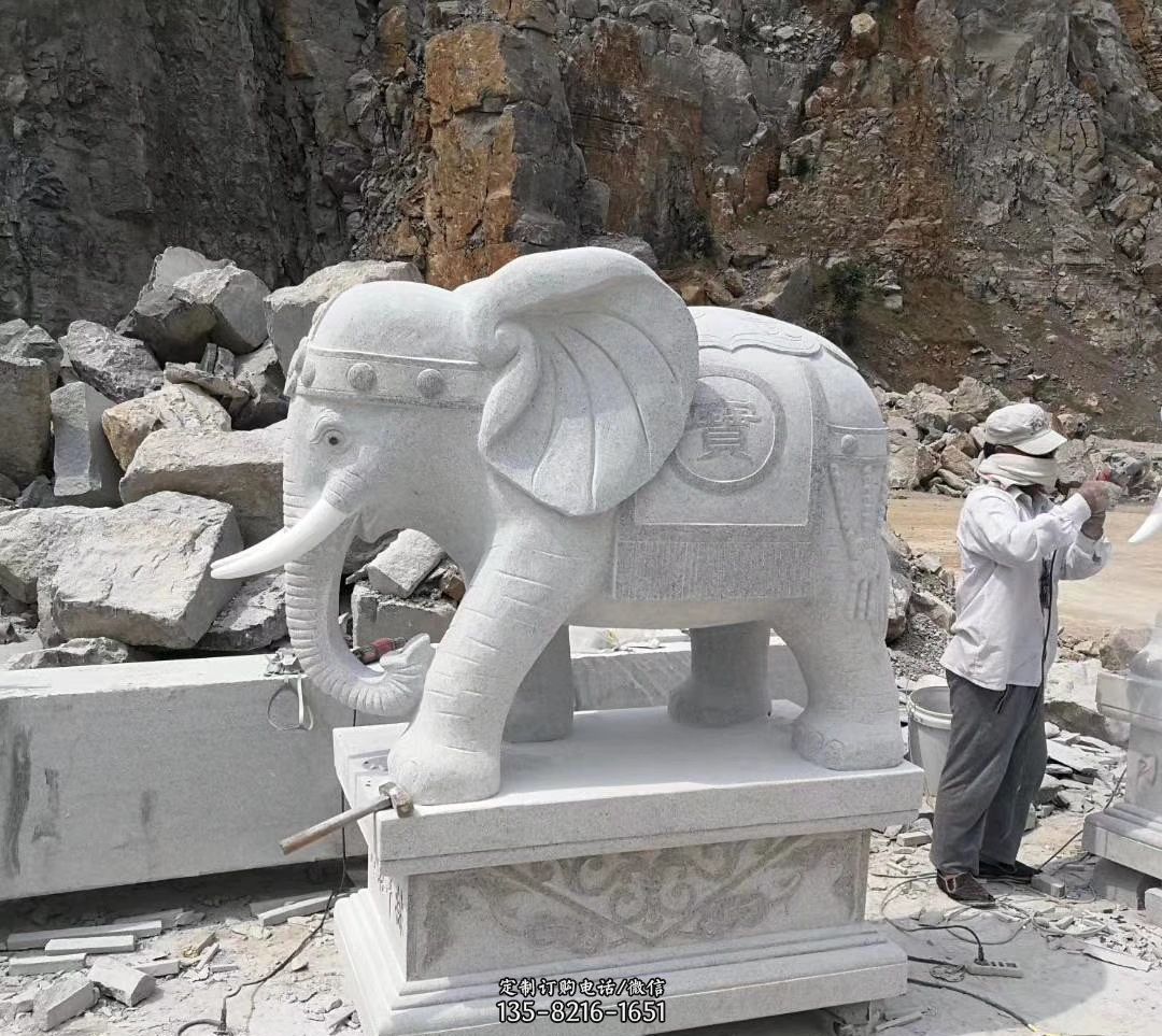 石雕大象 观音佛像图片