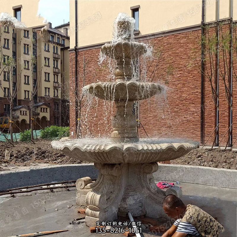 石雕喷泉流水雕塑