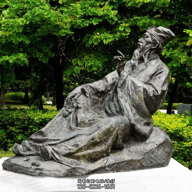苏轼雕像古代历史名人北宋著名文学家书画家铜雕