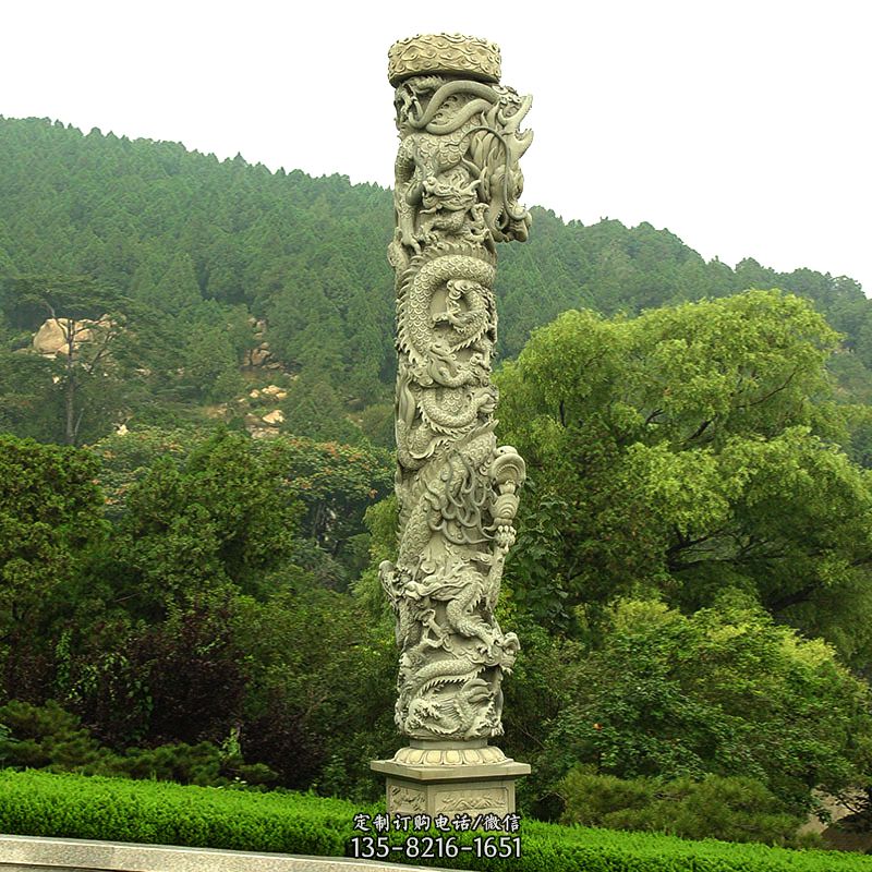 石雕龙柱-景区园林装饰文化柱