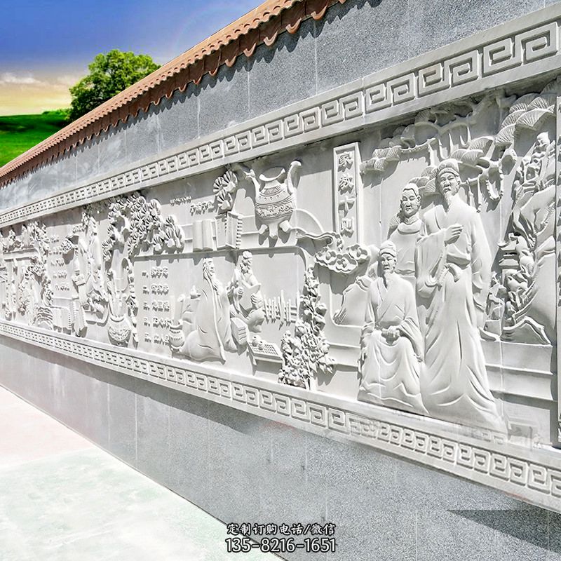 “家教十则”中国历史文化大理石人物石刻浮雕