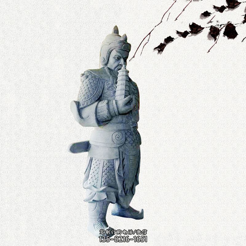 中国古代神话中的托塔天王石雕塑图片