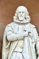 汉白玉弗朗西斯·培根石雕塑像-世界名人英国著名哲学家雕塑