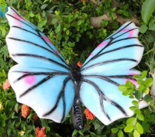 仿真蝴蝶摆件花园草地彩绘动物雕塑