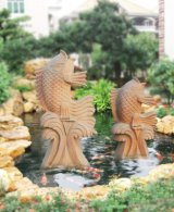 别墅庭院吉祥招财石雕鱼喷泉雕塑