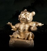 12生肖动物之福虎纯铜雕塑摆件