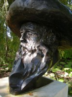 世界著名画家法国印象派画家莫奈铜雕头像