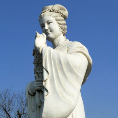 十二花神之三月桃花息夫人汉白玉古代美女雕像