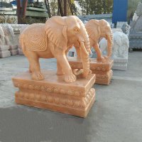 石雕大象五行-一米石雕大象