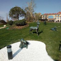 公园草坪动物雕塑摆件铜雕鹿
