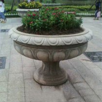 花岗岩公园石雕花盆
