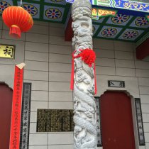 寺庙宗祠石材龙柱雕塑