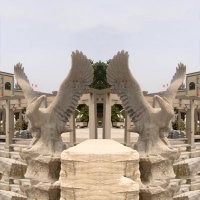 老鹰砂岩雕塑-老鹰抓地球不锈钢景观雕塑