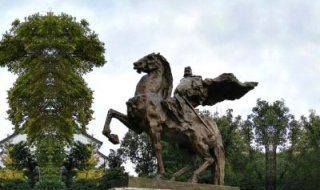 景区广场历史名人朱元璋骑马铜雕景观雕塑
