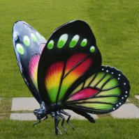 树脂仿真蝴蝶草坪动物昆虫雕塑