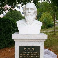 公园世界名人著名科学家伽利略汉白玉头像雕塑