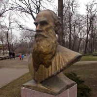 公园名人雕塑摆件西方著名文学家托尔斯泰头像铜雕